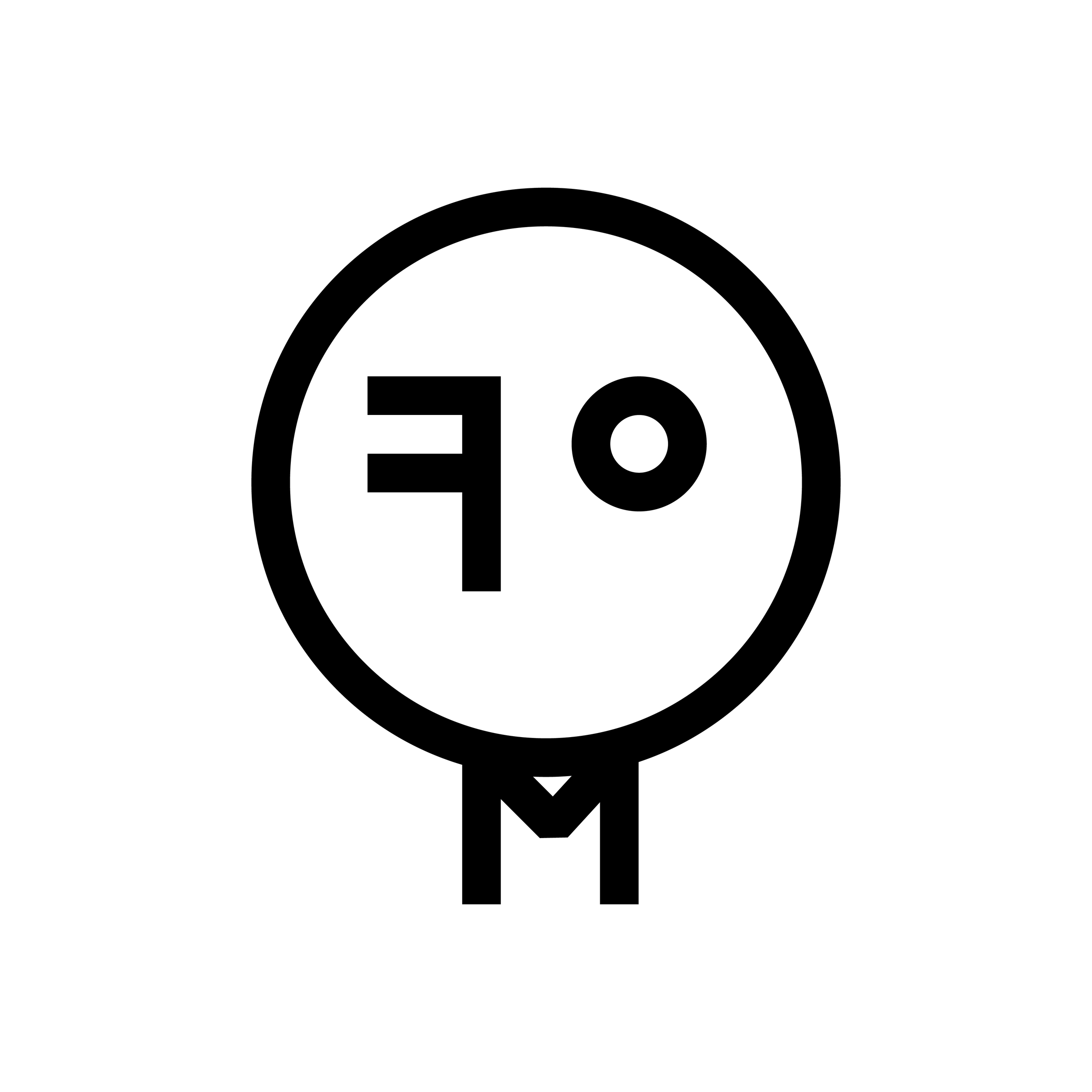 FOMO as a face: a large outlined circle for the head, a mirrored F and a small o for eyes, and an M underneath for the body and collar.