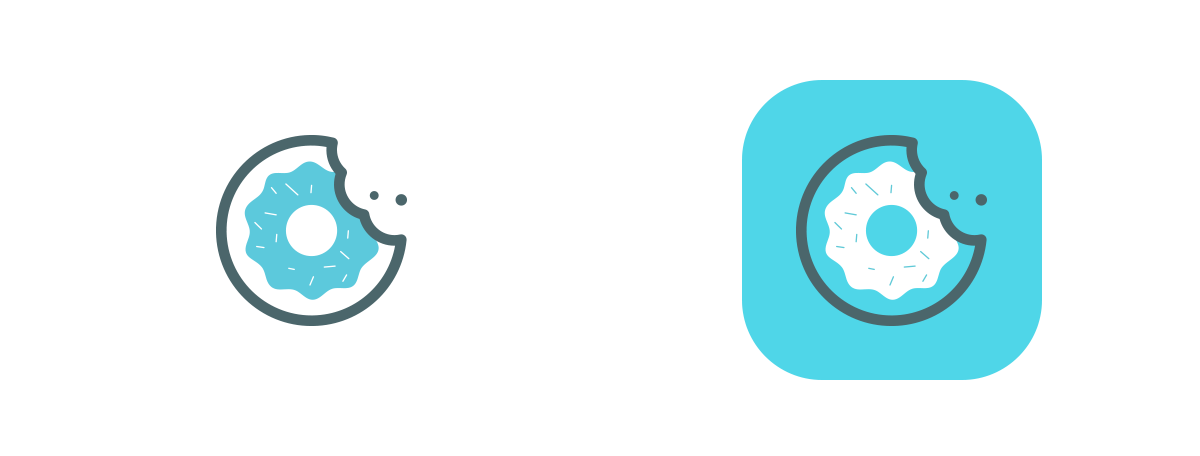 Do-nut brand identity and mobile app icon